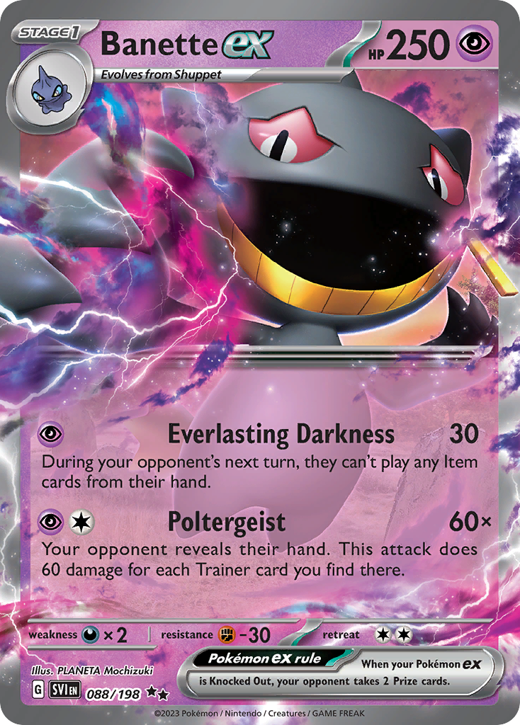 Banette ex 088/198 Scarlet &amp; Violet Pokémon card | Pokebundles Ireland