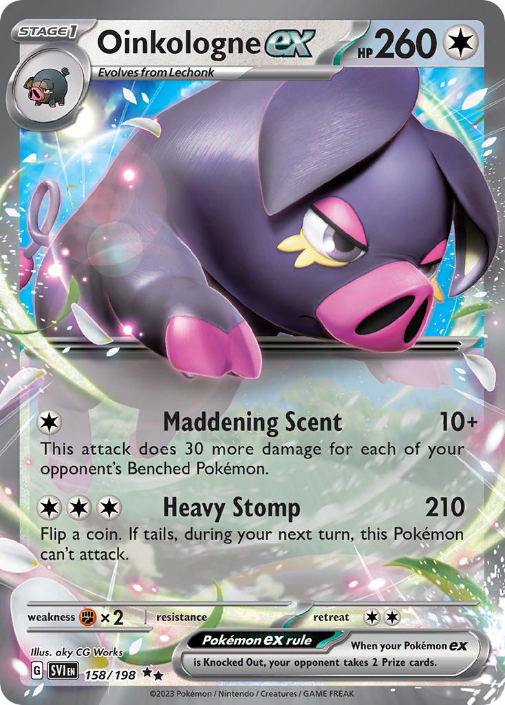 Oinkologne ex 158/198 Scarlet &amp; Violet Pokémon card | Pokebundles Ireland