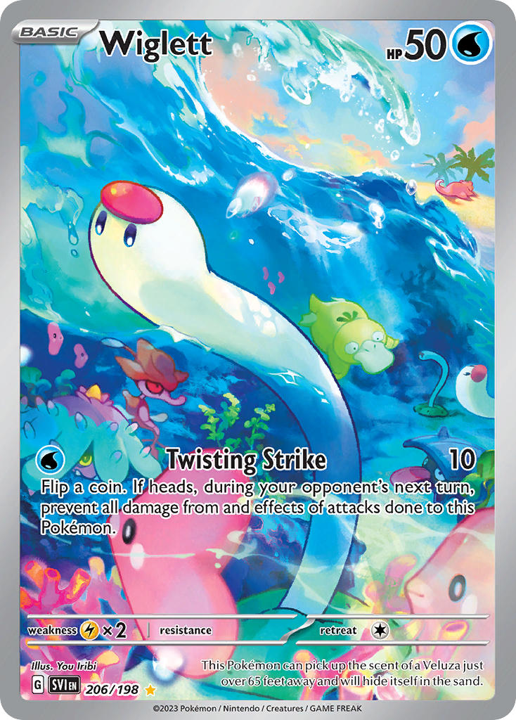 Wiglett 206/198 Scarlet &amp; Violet Pokémon card | Pokebundles Ireland