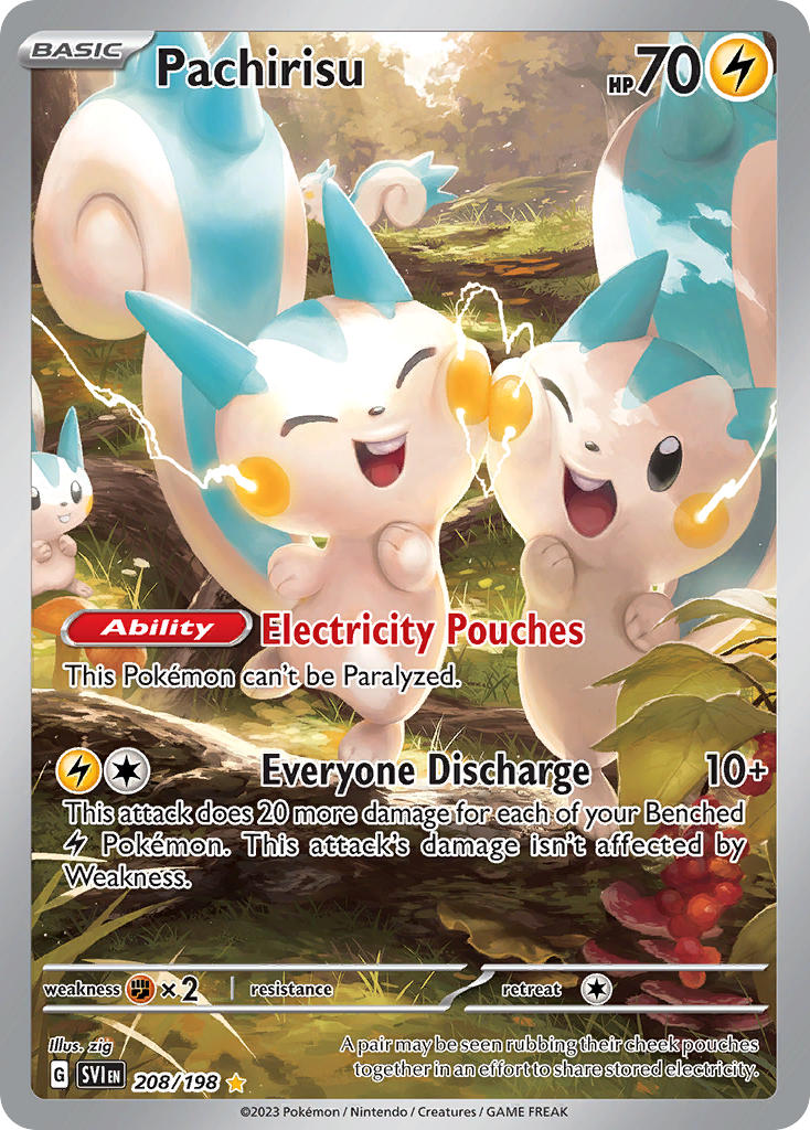 Pachirisu 208/198 Scarlet &amp; Violet Pokémon card | Pokebundles Ireland