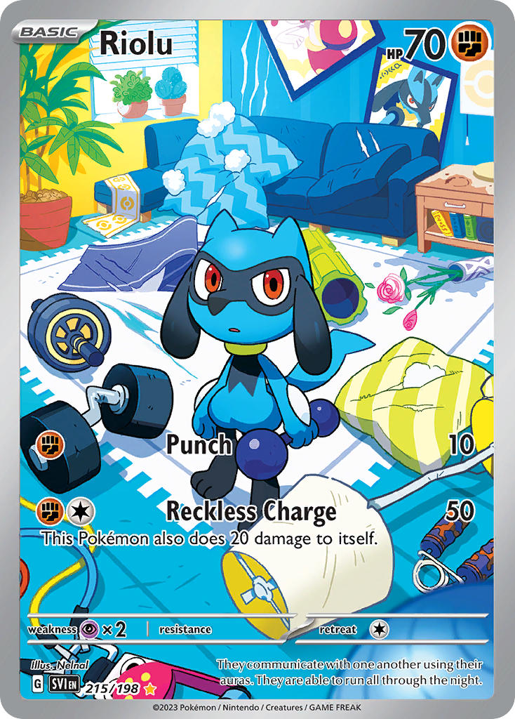 Riolu 215/198 Scarlet &amp; Violet Pokémon card | Pokebundles Ireland