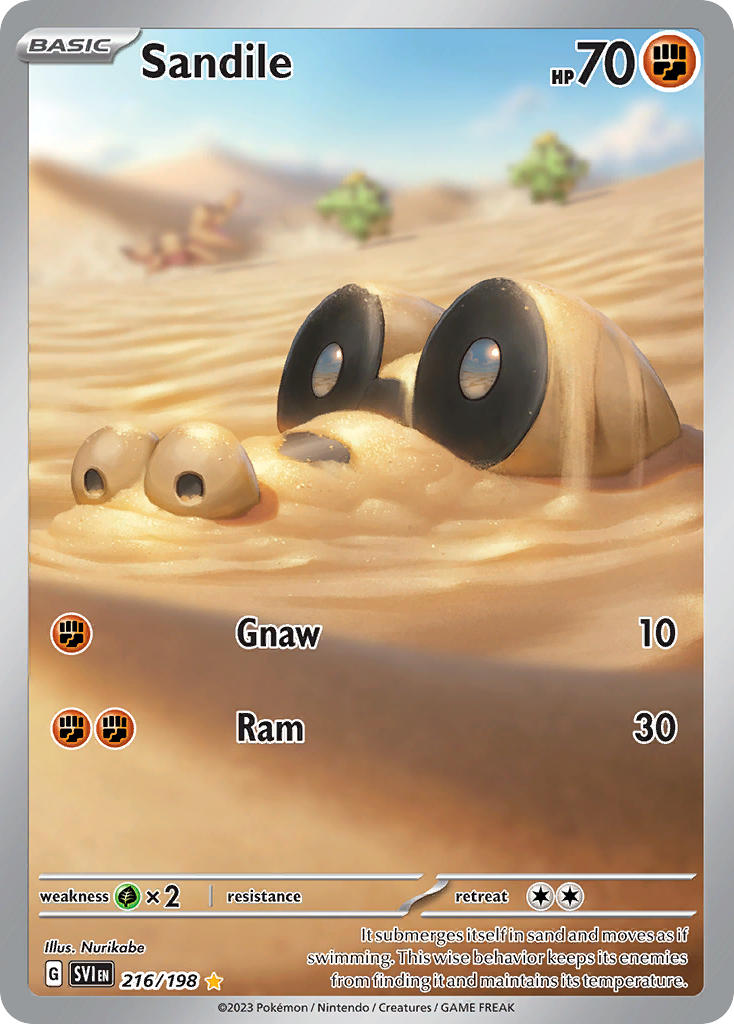 Sandile 216/198 Scarlet &amp; Violet Pokémon card | Pokebundles Ireland