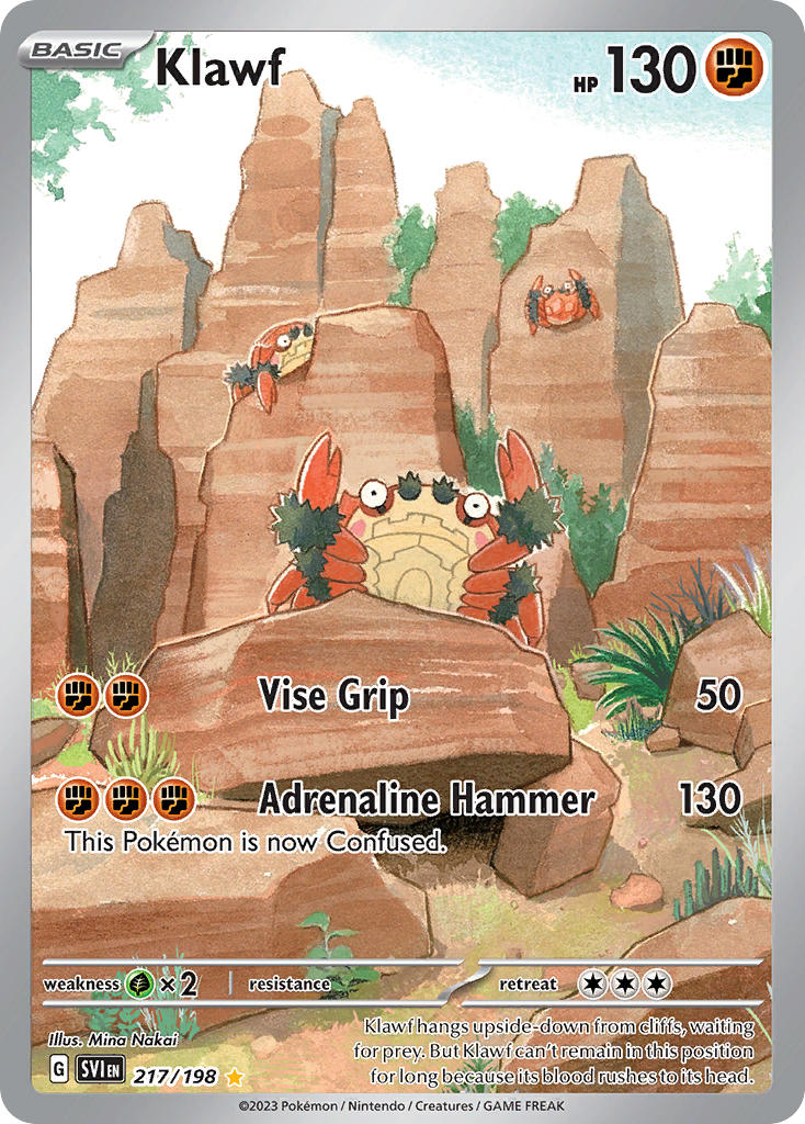 Klawf 217/198 Scarlet &amp; Violet Pokémon card | Pokebundles Ireland