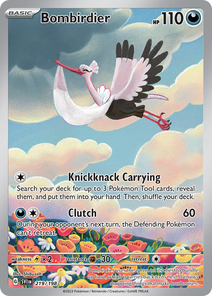Bombirdier 219/198 Scarlet &amp; Violet Pokémon card | Pokebundles Ireland