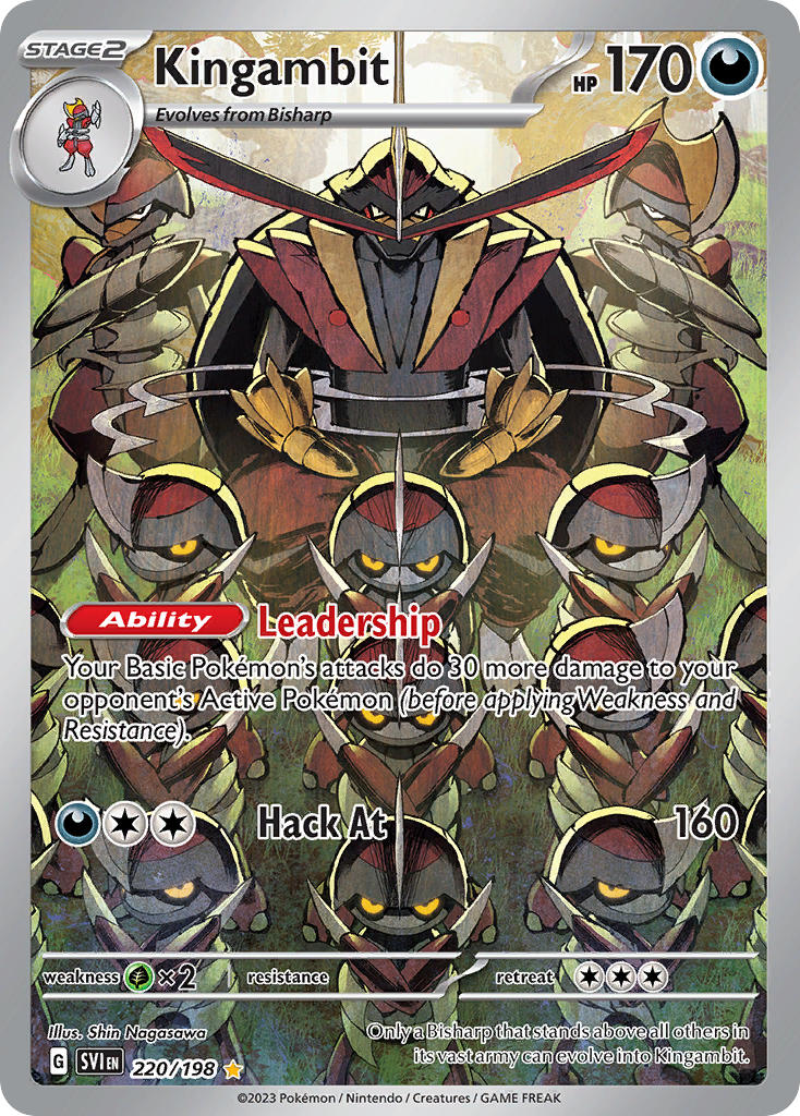 Kingambit 220/198 Scarlet &amp; Violet Pokémon card | Pokebundles Ireland