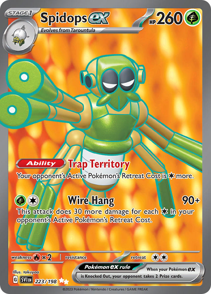Spidops ex 223/198 Scarlet &amp; Violet Pokémon card | Pokebundles Ireland
