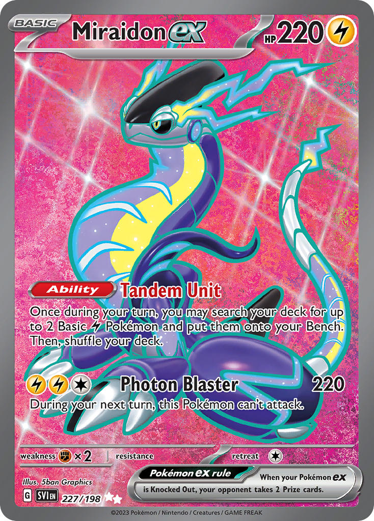 Miraidon ex 227/198 Scarlet &amp; Violet Pokémon card | Pokebundles Ireland