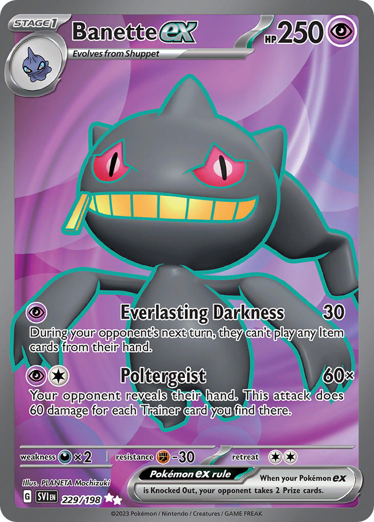 Banette ex 229/198 Scarlet &amp; Violet Pokémon card | Pokebundles Ireland