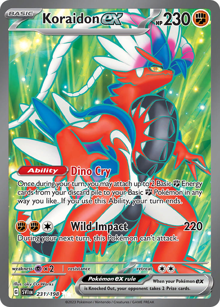 Koraidon ex 231/198 Scarlet &amp; Violet Pokémon card | Pokebundles Ireland