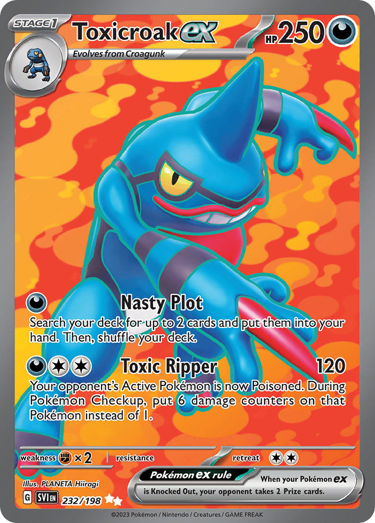 Toxicroak ex 232/198 Scarlet &amp; Violet Pokémon card | Pokebundles Ireland