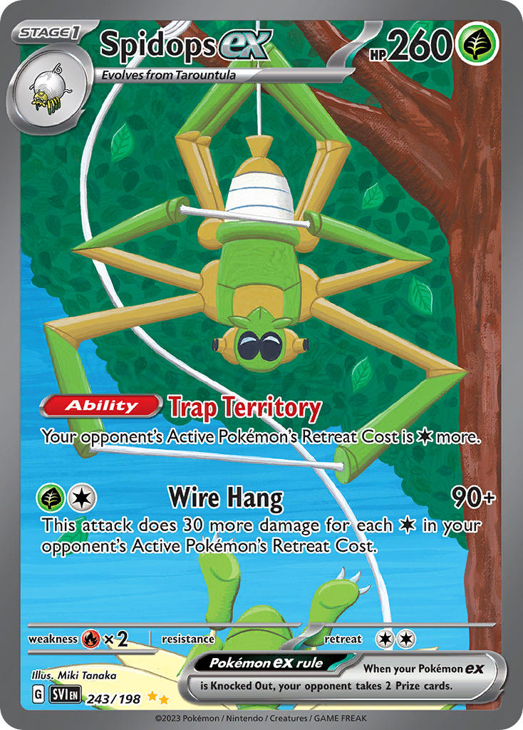 Spidops ex 243/198 Scarlet &amp; Violet Pokémon card | Pokebundles Ireland