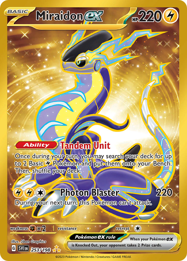 Miraidon ex 253/198 Scarlet &amp; Violet Pokémon card | Pokebundles Ireland
