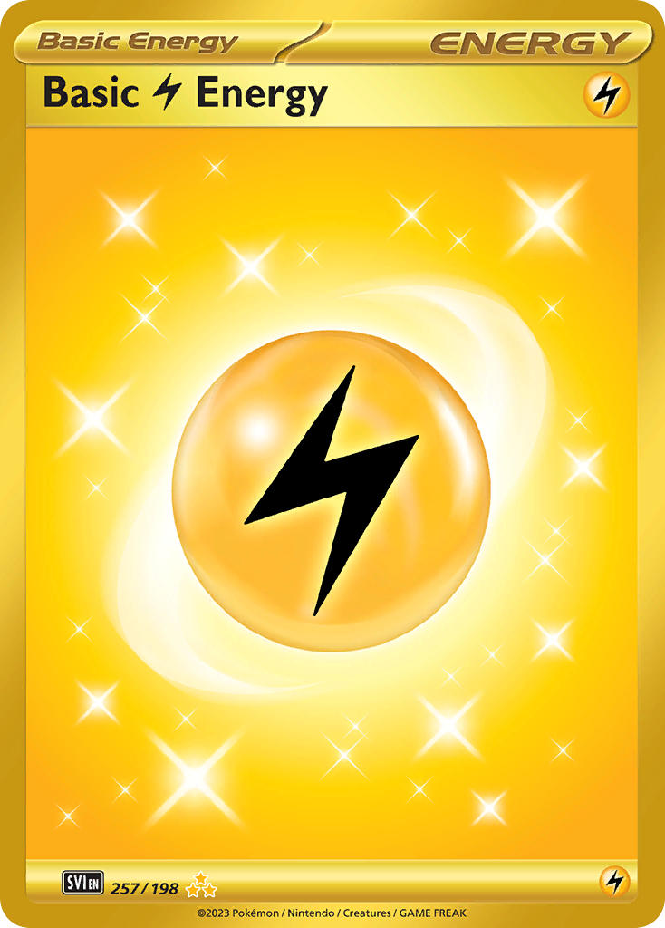 Basic Lightning Energy 257/198 Scarlet &amp; Violet Pokémon card | Pokebundles Ireland