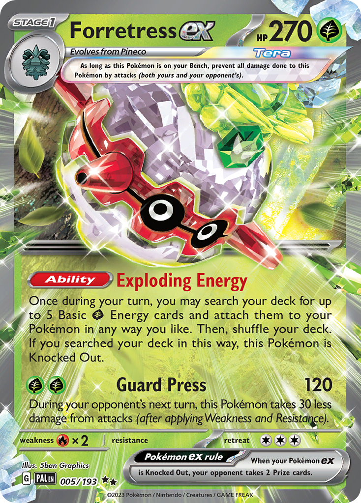 Forretress ex 005/193 Paldea Evolved Pokémon card | Pokebundles Ireland