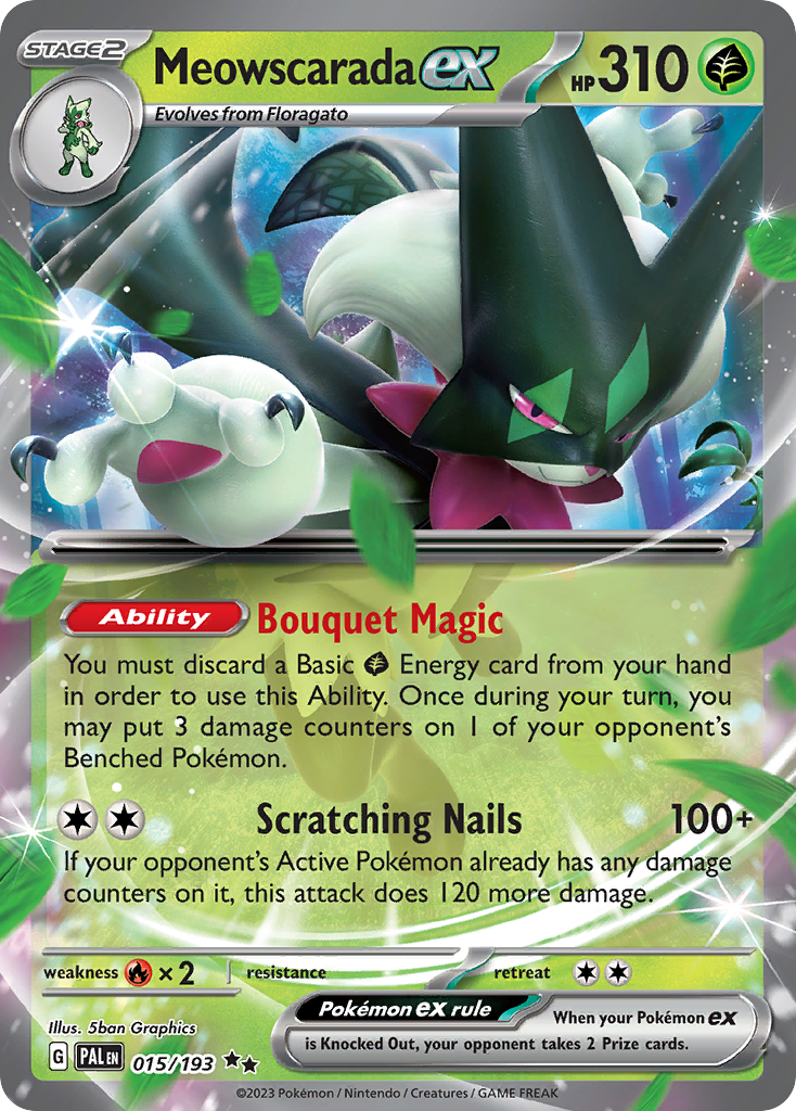 Meowscarada ex 015/193 Paldea Evolved Pokémon card | Pokebundles Ireland