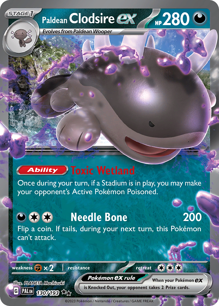 Paldean Clodsire ex 130/193 Paldea Evolved Pokémon card | Pokebundles Ireland