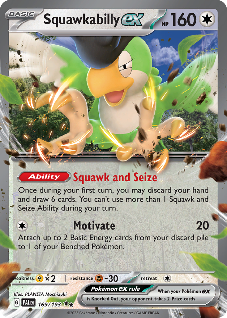 Squawkabilly ex 169/193 Paldea Evolved Pokémon card | Pokebundles Ireland