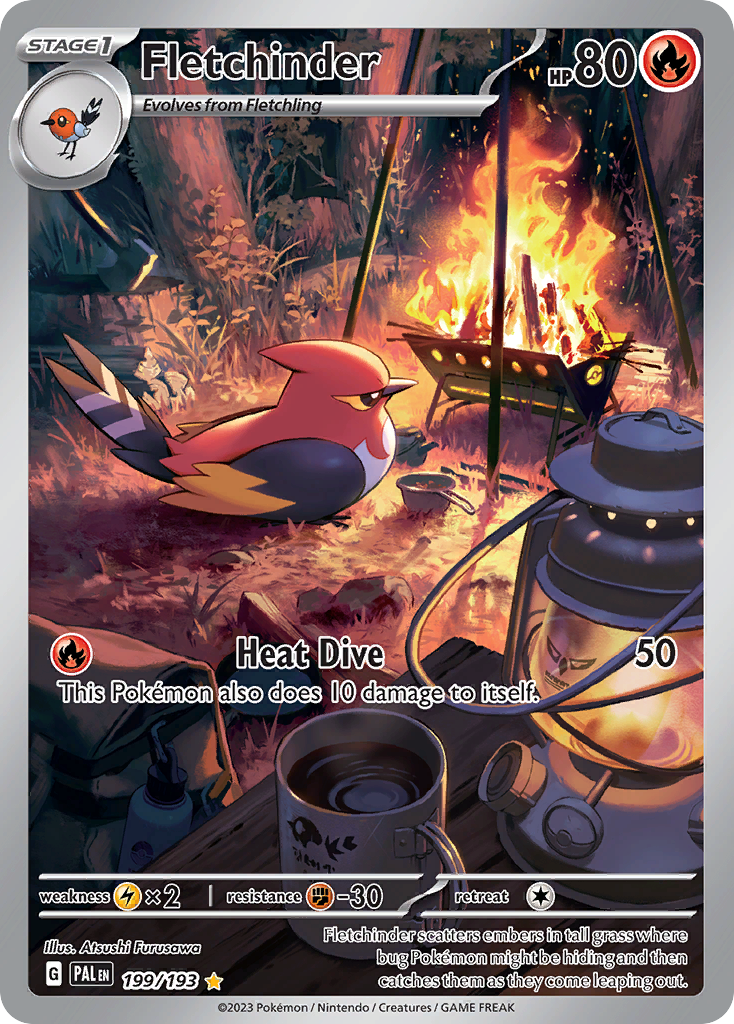 Fletchinder 199/193 Paldea Evolved Pokémon card | Pokebundles Ireland