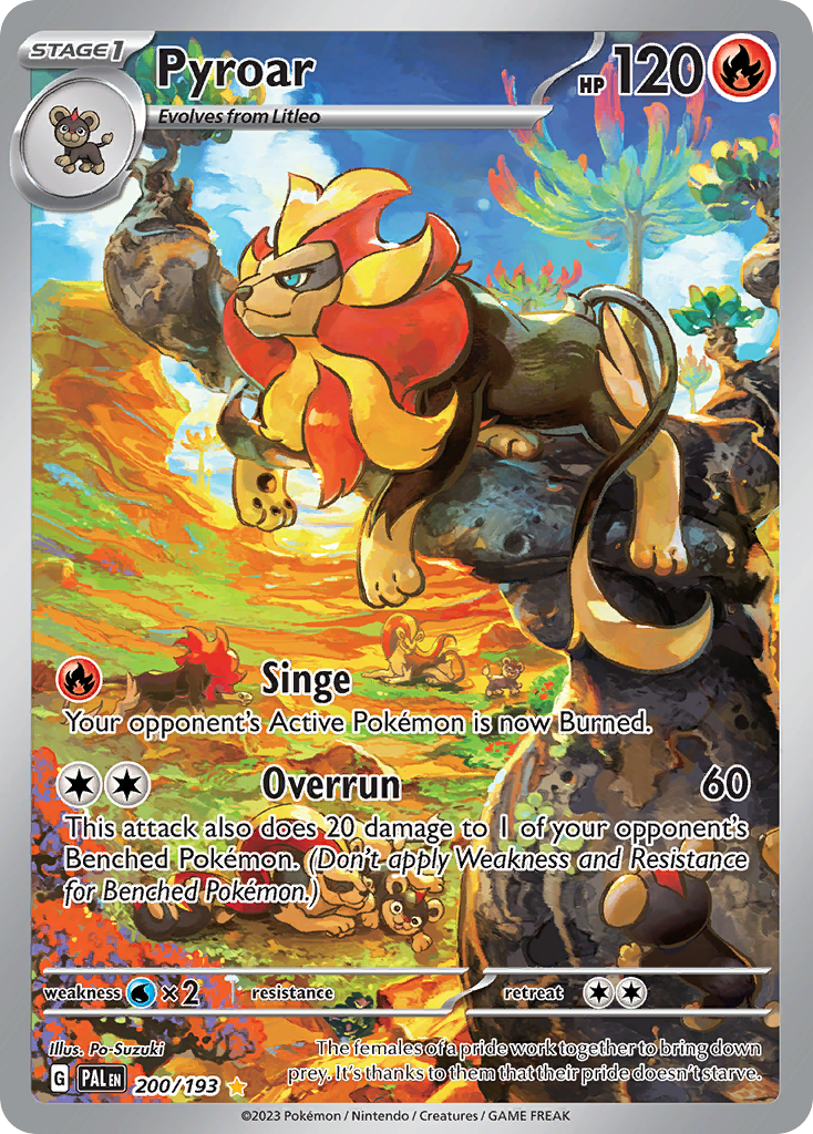 Pyroar 200/193 Paldea Evolved Pokémon card | Pokebundles Ireland