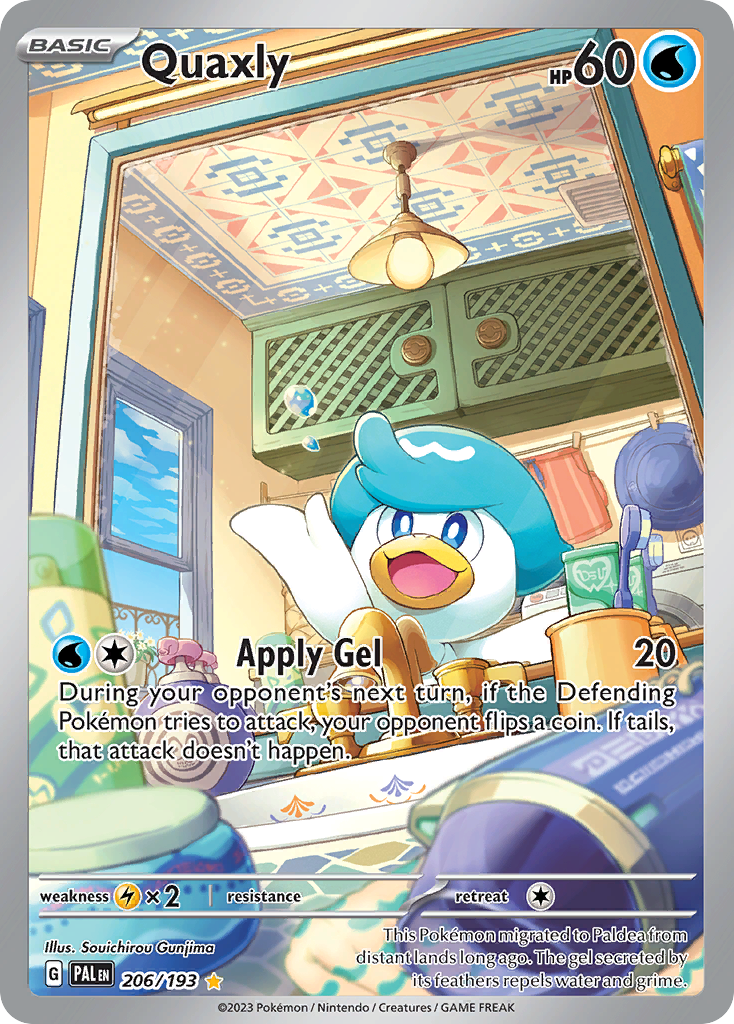Quaxly 206/193 Paldea Evolved Pokémon card | Pokebundles Ireland