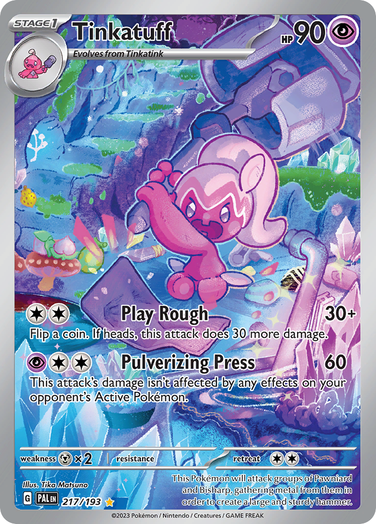 Tinkatuff 217/193 Paldea Evolved Pokémon card | Pokebundles Ireland
