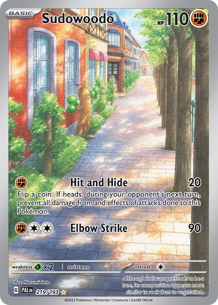 Sudowoodo 219/193 Paldea Evolved Pokémon card | Pokebundles Ireland