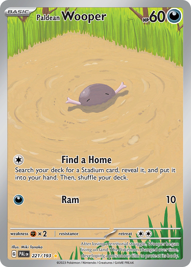Paldean Wooper 221/193 Paldea Evolved Pokémon card | Pokebundles Ireland