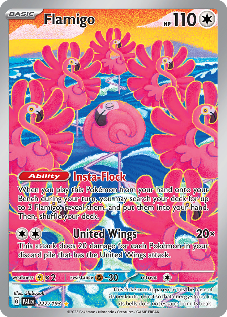 Flamigo 227/193 Paldea Evolved Pokémon card | Pokebundles Ireland