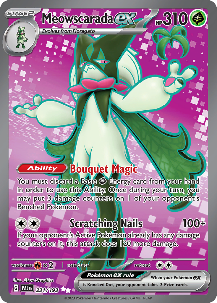 Meowscarada ex 231/193 Paldea Evolved Pokémon card | Pokebundles Ireland