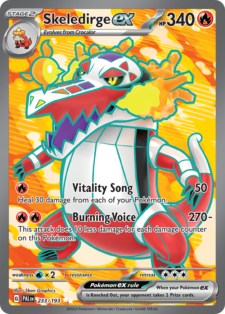 Skeledirge ex 233/193 Paldea Evolved Pokémon card | Pokebundles Ireland