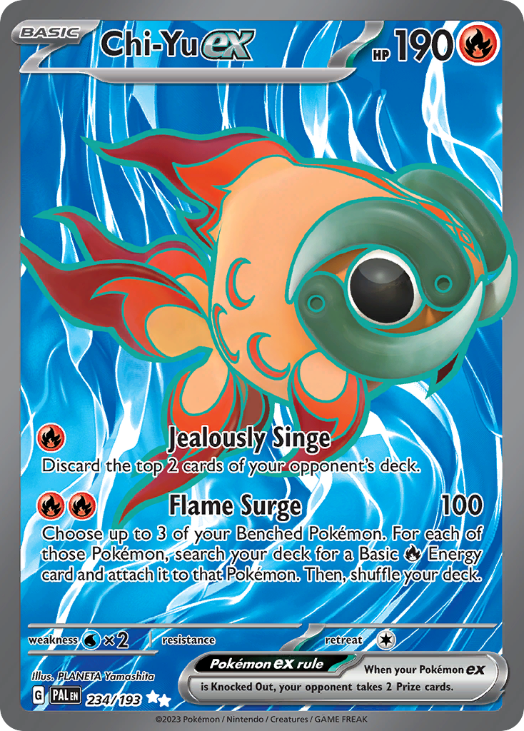 Chi-Yu ex 234/193 Paldea Evolved Pokémon card | Pokebundles Ireland
