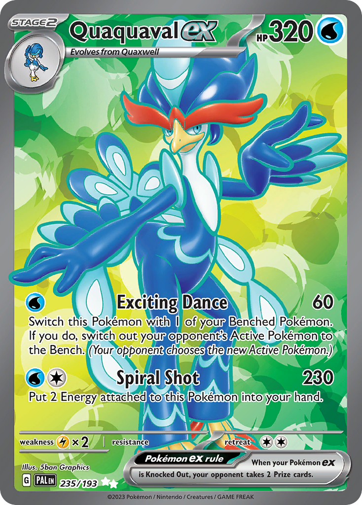 Quaquaval ex 235/193 Paldea Evolved Pokémon card | Pokebundles Ireland