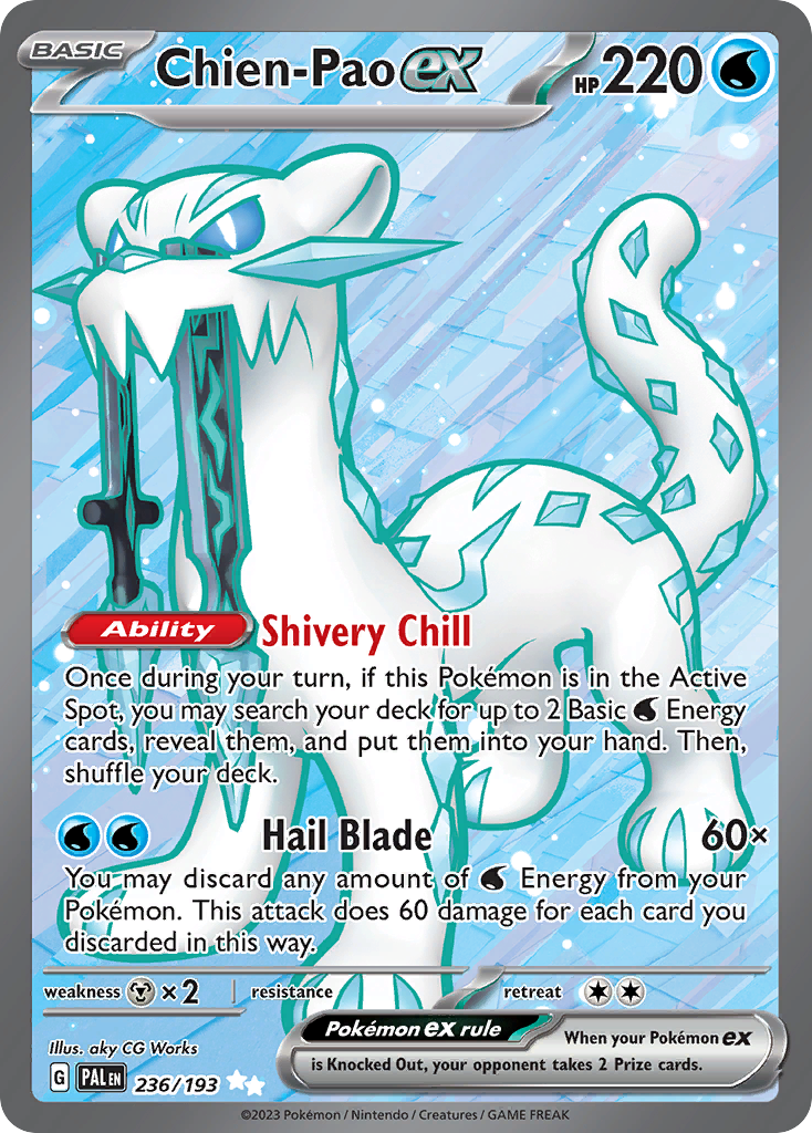 Chien-Pao ex 236/193 Paldea Evolved Pokémon card | Pokebundles Ireland