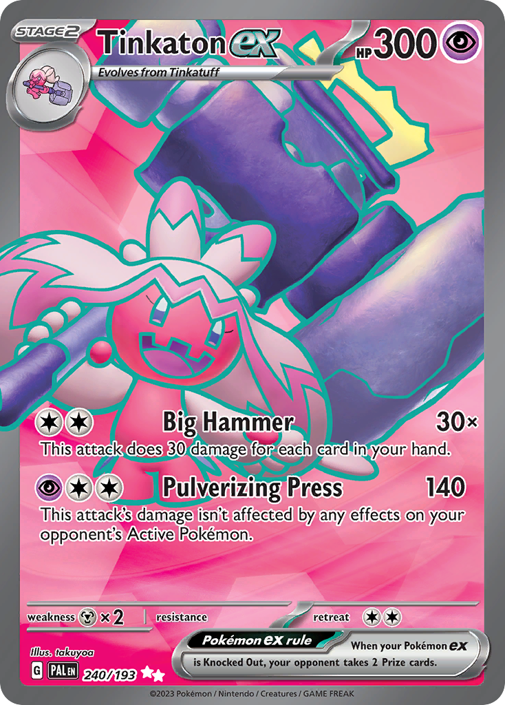 Tinkaton ex 240/193 Paldea Evolved Pokémon card | Pokebundles Ireland