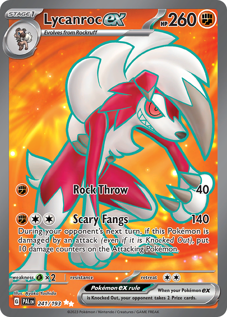 Lycanroc ex 241/193 Paldea Evolved Pokémon card | Pokebundles Ireland