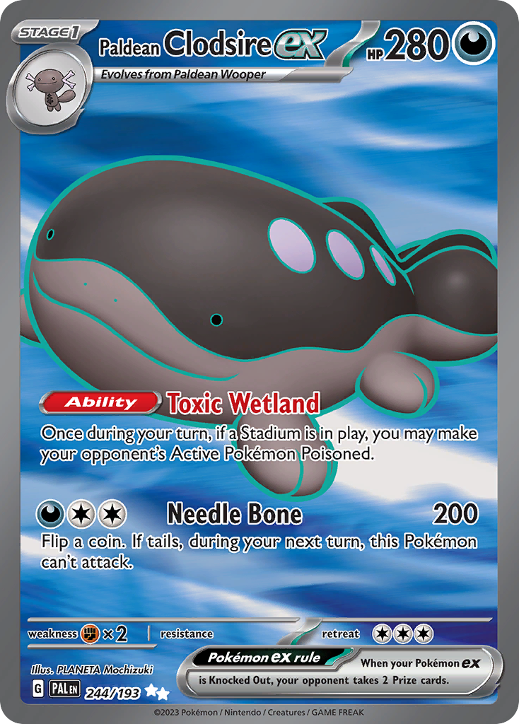Paldean Clodsire ex 244/193 Paldea Evolved Pokémon card | Pokebundles Ireland
