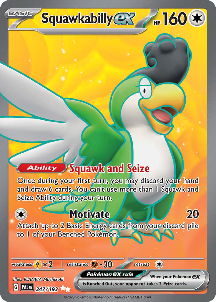 Squawkabilly ex 247/193 Paldea Evolved Pokémon card | Pokebundles Ireland