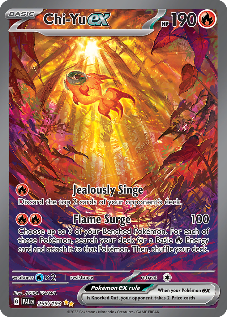Chi-Yu ex 259/193 Paldea Evolved Pokémon card | Pokebundles Ireland