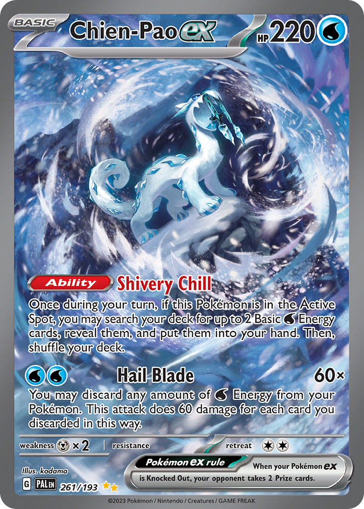 Chien-Pao ex 261/193 Paldea Evolved Pokémon card | Pokebundles Ireland