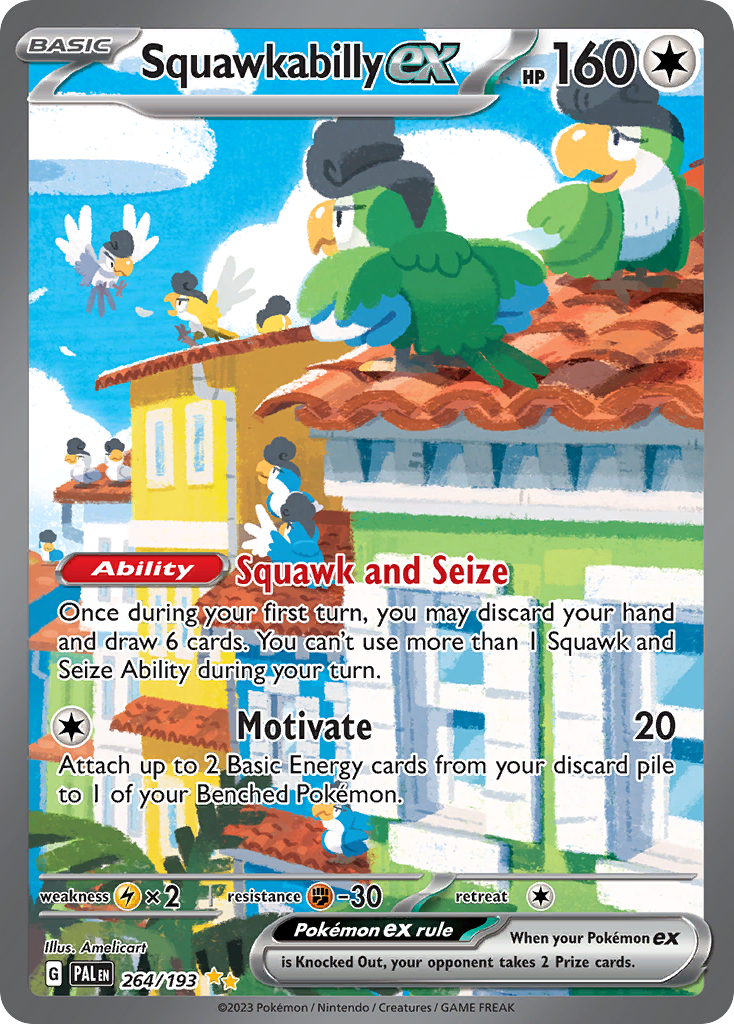 Squawkabilly ex 264/193 Paldea Evolved Pokémon card | Pokebundles Ireland