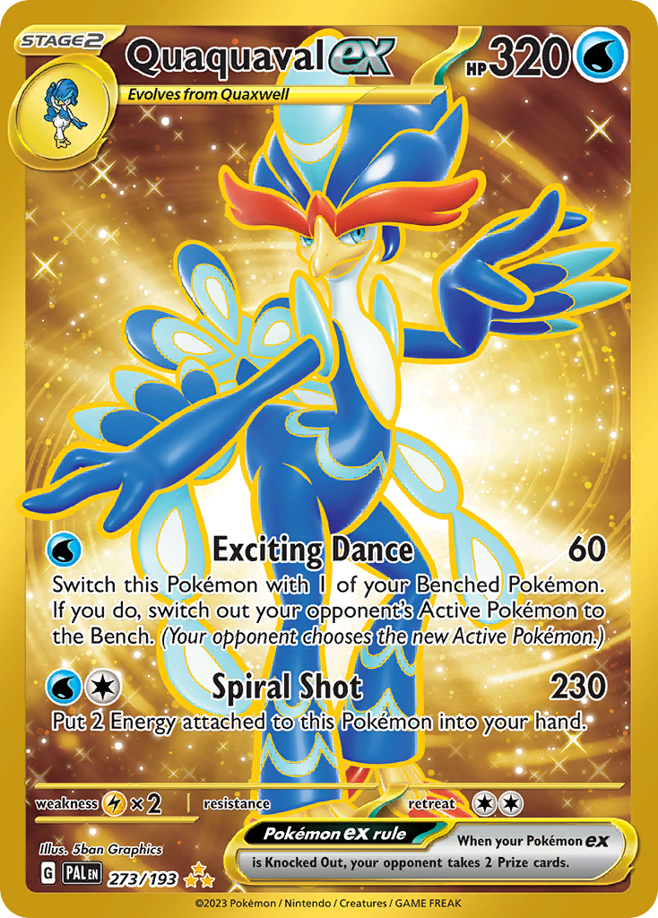 Quaquaval ex 273/193 Paldea Evolved Pokémon card | Pokebundles Ireland