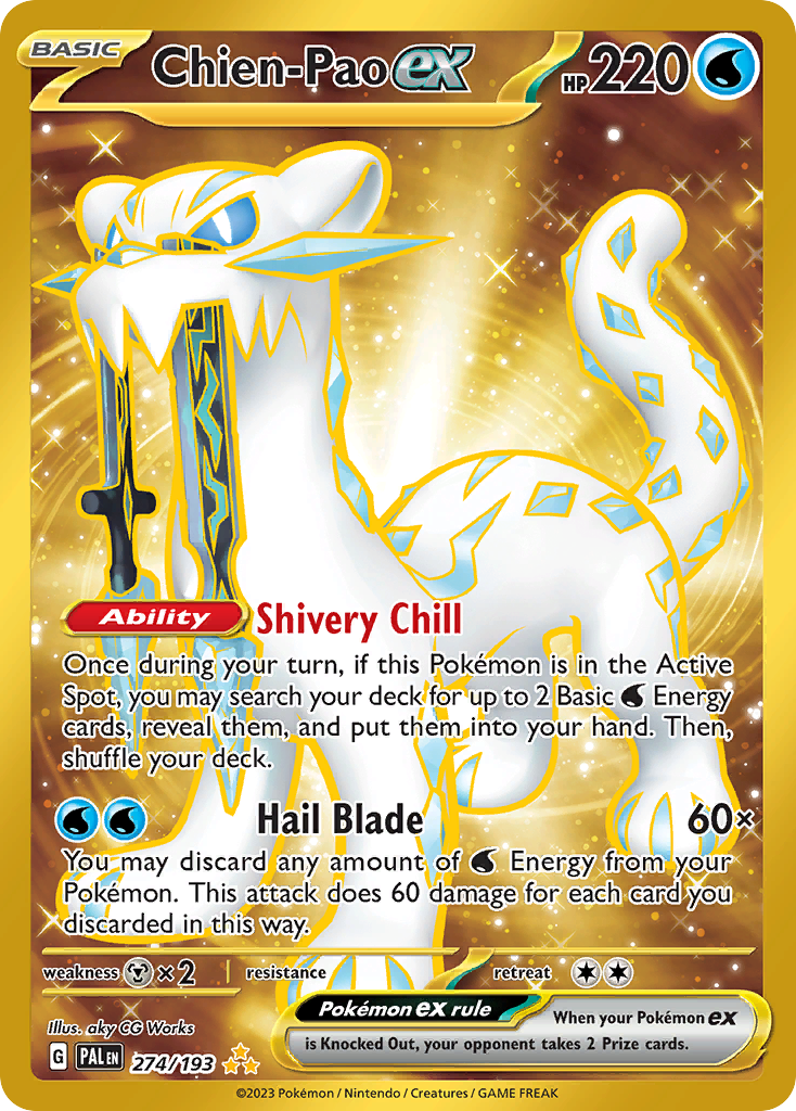 Chien-Pao ex 274/193 Paldea Evolved Pokémon card | Pokebundles Ireland