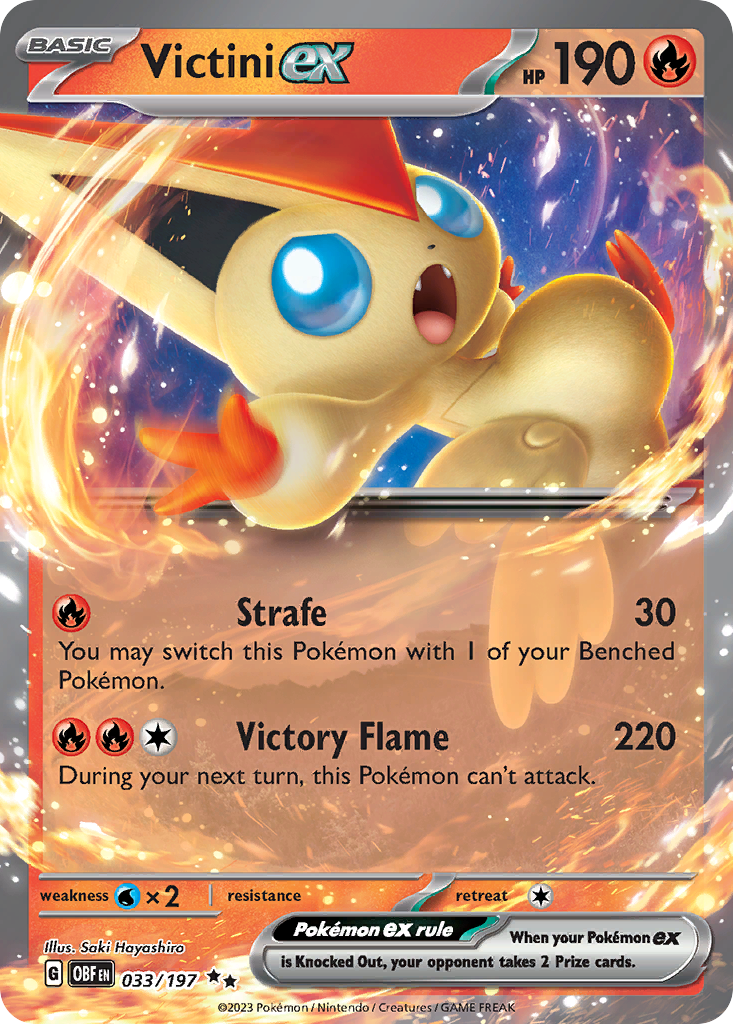 Victini ex 033/197 Obsidian Flames Pokémon card | Pokebundles Ireland
