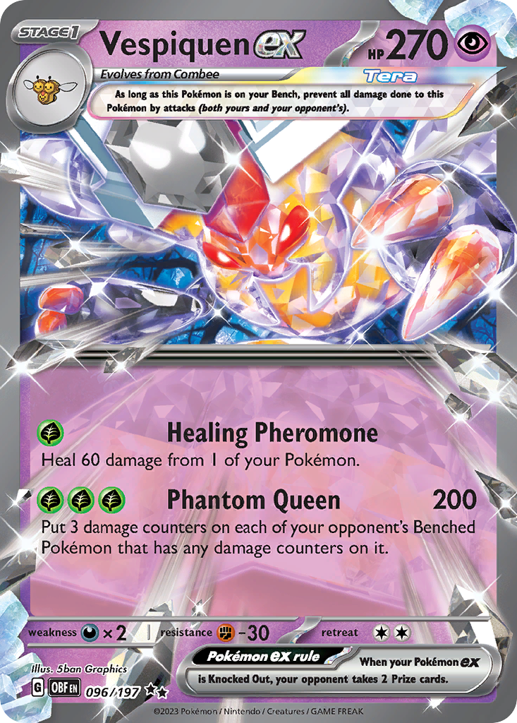 Vespiquen ex 096/197 Obsidian Flames Pokémon card | Pokebundles Ireland