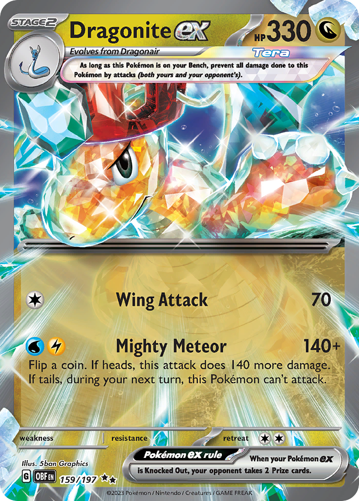 Dragonite ex 159/197 Obsidian Flames Pokémon card | Pokebundles Ireland