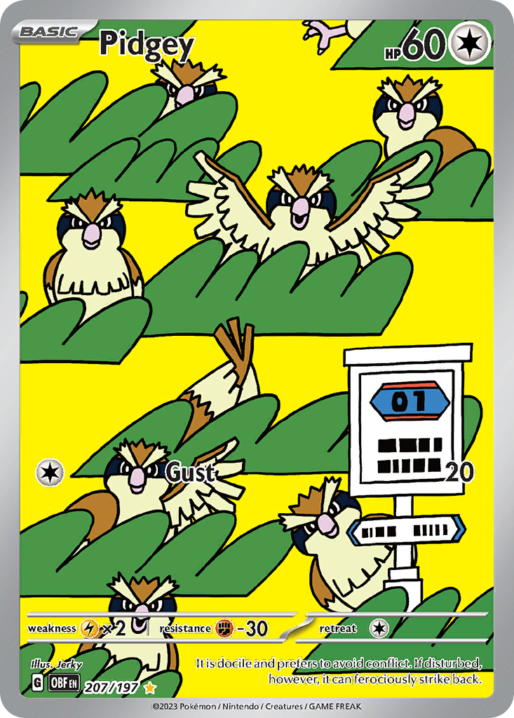 Pidgey 207/197 Obsidian Flames Pokémon card | Pokebundles Ireland