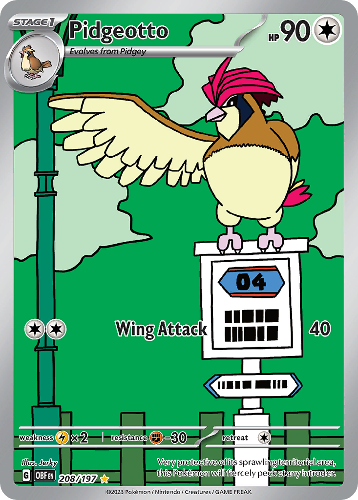 Pidgeotto 208/197 Obsidian Flames Pokémon card | Pokebundles Ireland