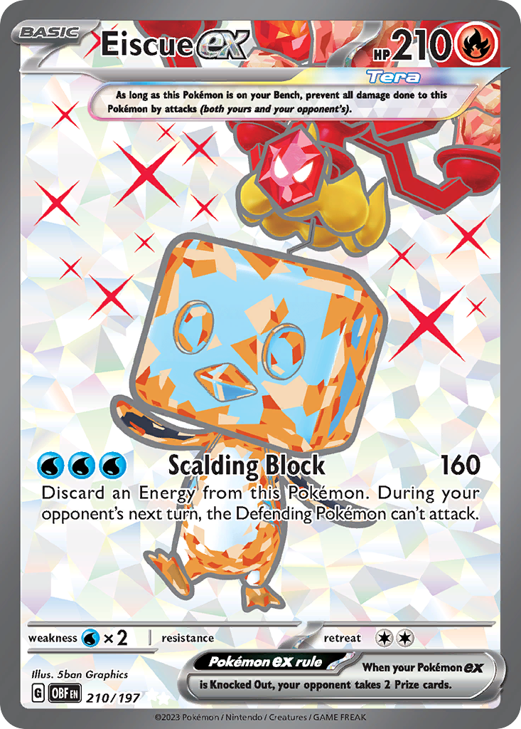 Eiscue ex 210/197 Obsidian Flames Pokémon card | Pokebundles Ireland