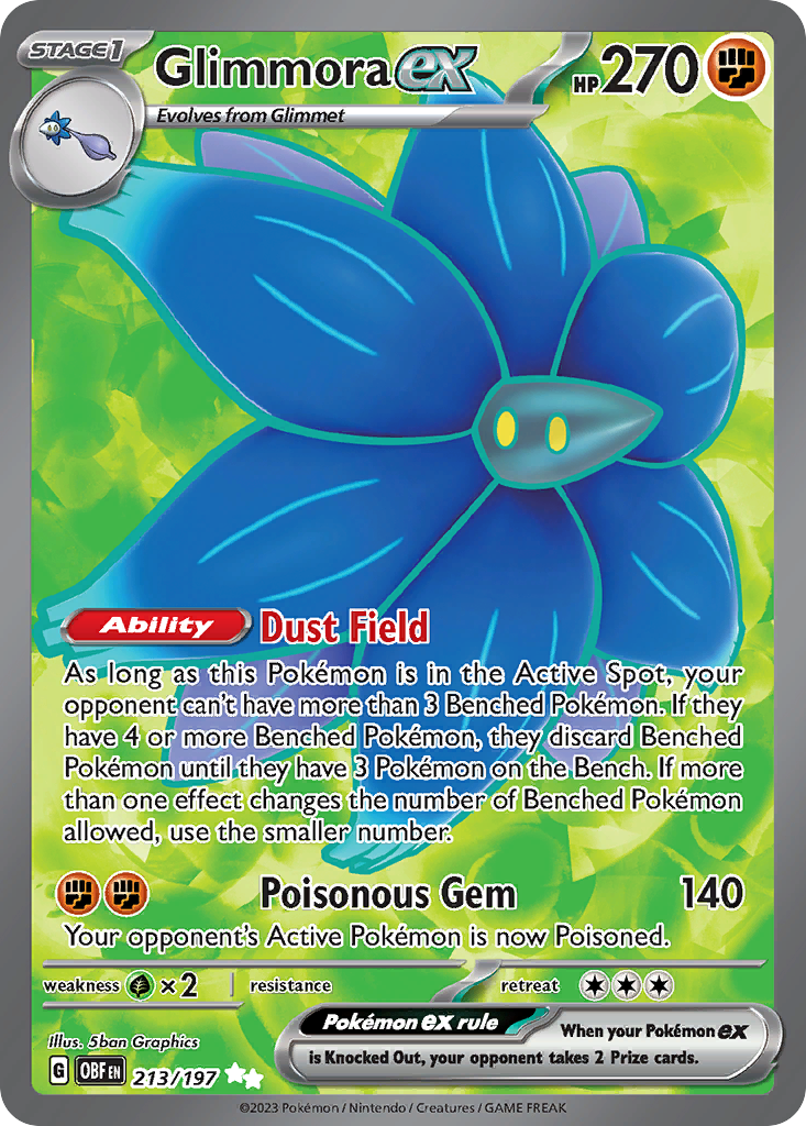 Glimmora ex 213/197 Obsidian Flames Pokémon card | Pokebundles Ireland