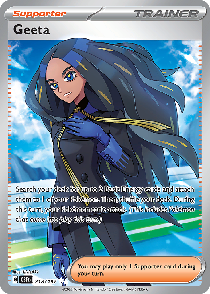 Geeta 218/197 Obsidian Flames Pokémon card | Pokebundles Ireland